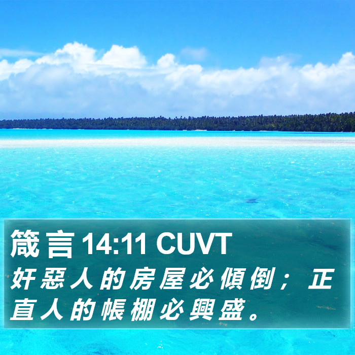 箴 言 14:11 CUVT Bible Study