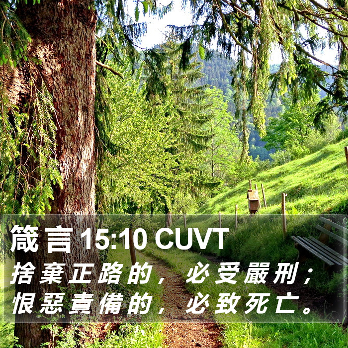 箴 言 15:10 CUVT Bible Study