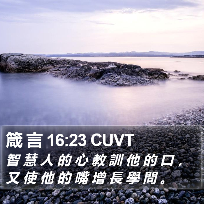 箴 言 16:23 CUVT Bible Study