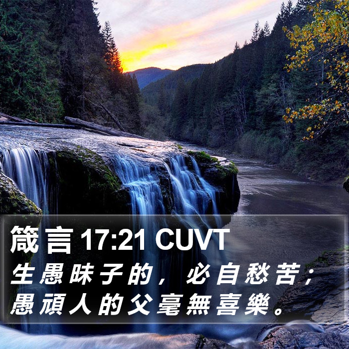 箴 言 17:21 CUVT Bible Study