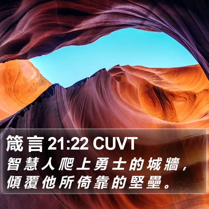 箴 言 21:22 CUVT Bible Study