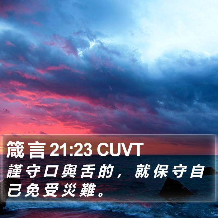 箴 言 21:23 CUVT Bible Study