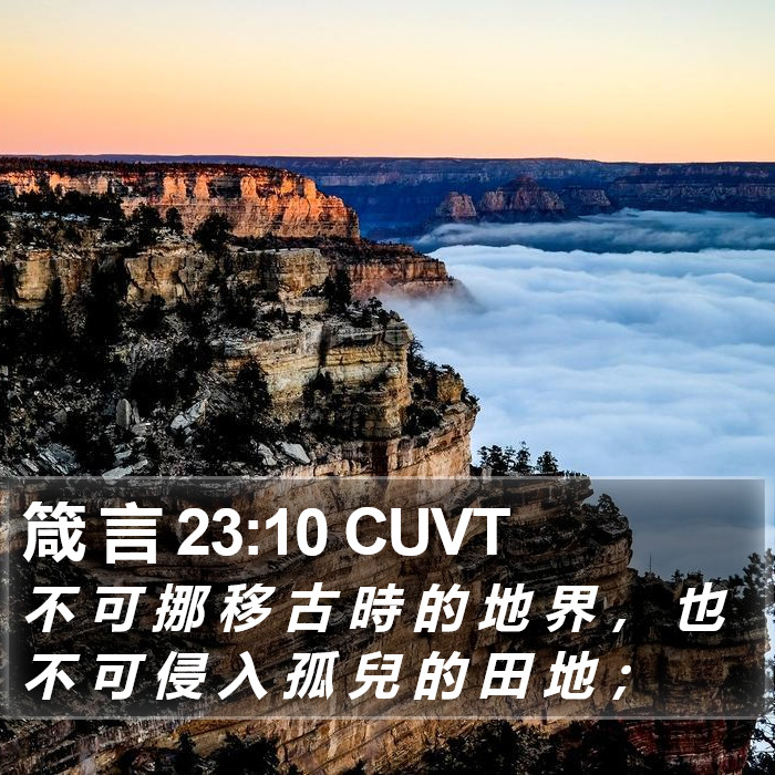 箴 言 23:10 CUVT Bible Study