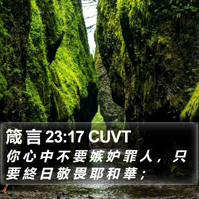 箴 言 23:17 CUVT Bible Study