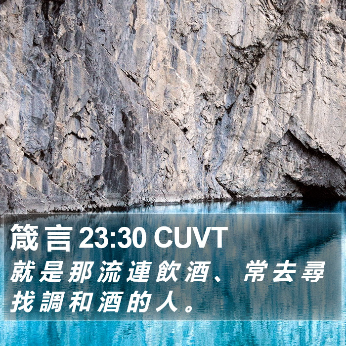 箴 言 23:30 CUVT Bible Study