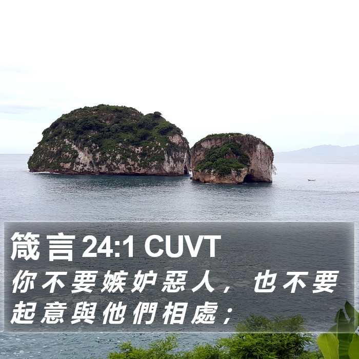 箴 言 24:1 CUVT Bible Study