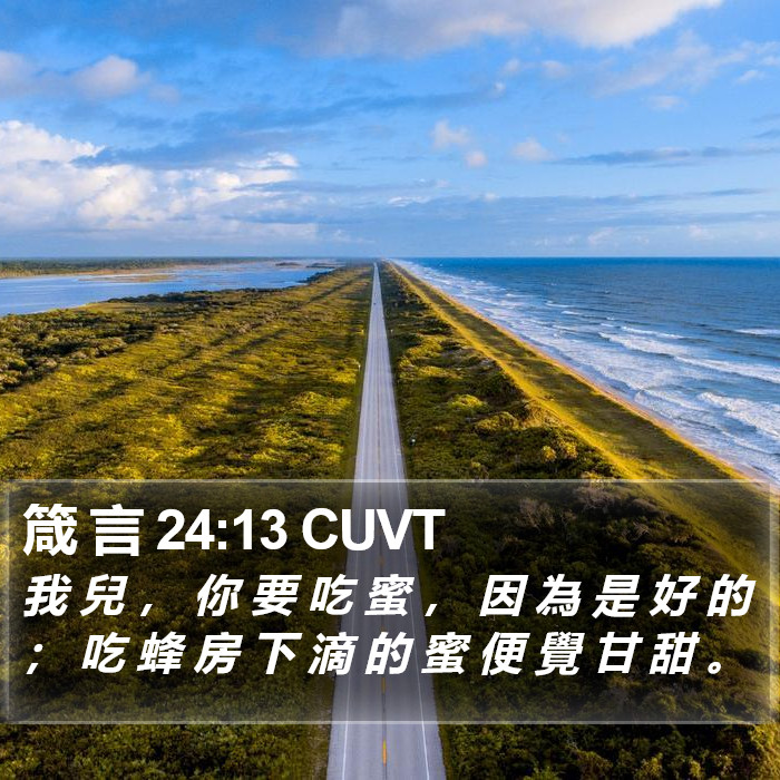 箴 言 24:13 CUVT Bible Study
