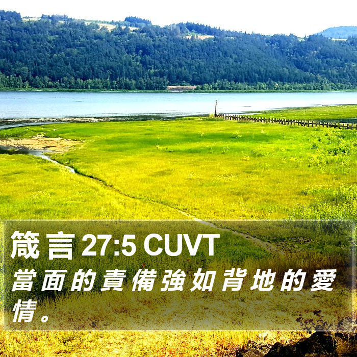 箴 言 27:5 CUVT Bible Study
