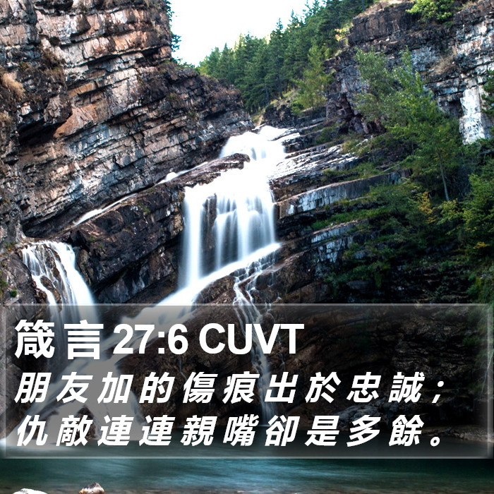 箴 言 27:6 CUVT Bible Study