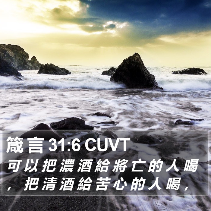 箴 言 31:6 CUVT Bible Study