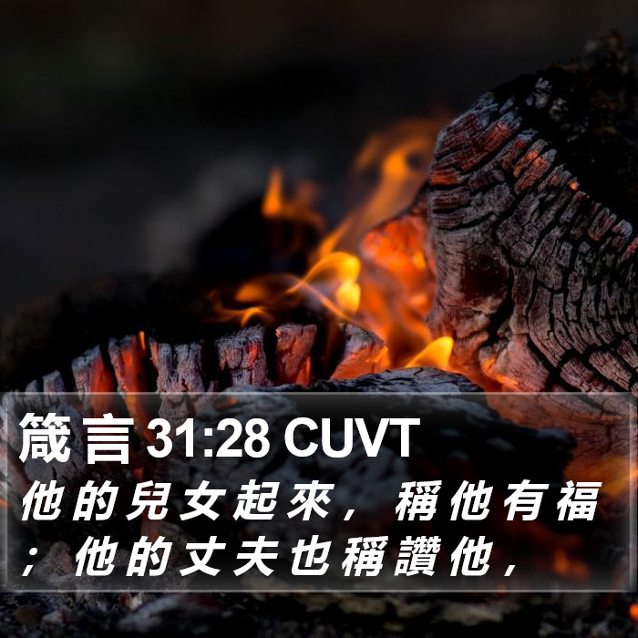 箴 言 31:28 CUVT Bible Study