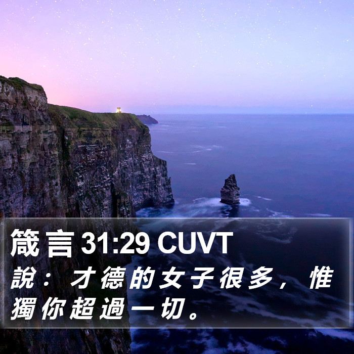 箴 言 31:29 CUVT Bible Study