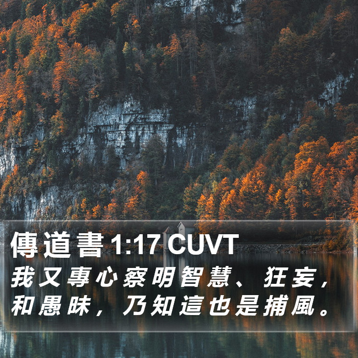 傳 道 書 1:17 CUVT Bible Study