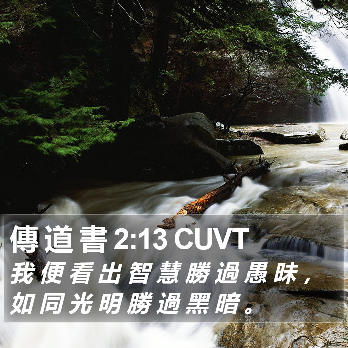 傳 道 書 2:13 CUVT Bible Study