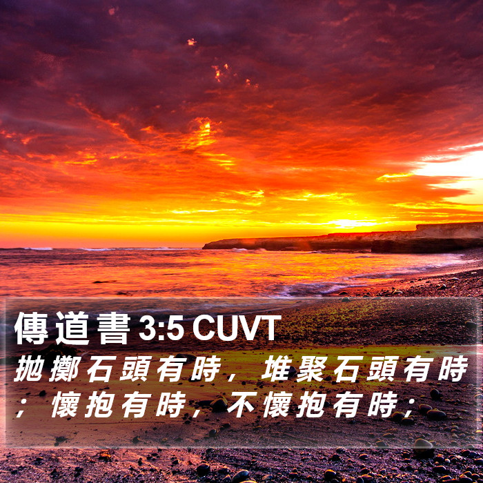 傳 道 書 3:5 CUVT Bible Study
