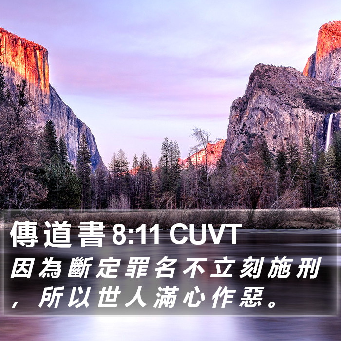 傳 道 書 8:11 CUVT Bible Study