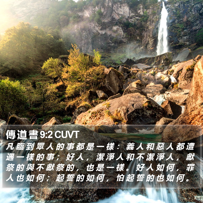 傳 道 書 9:2 CUVT Bible Study