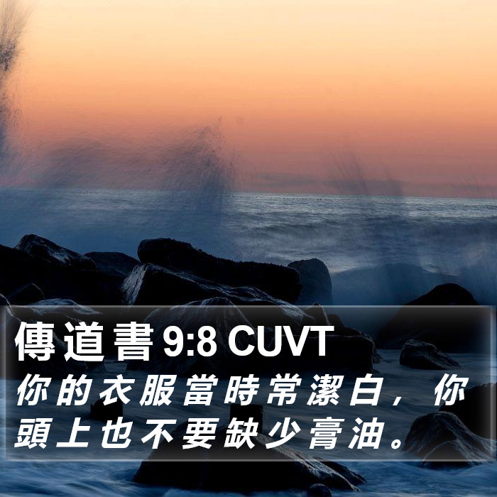傳 道 書 9:8 CUVT Bible Study