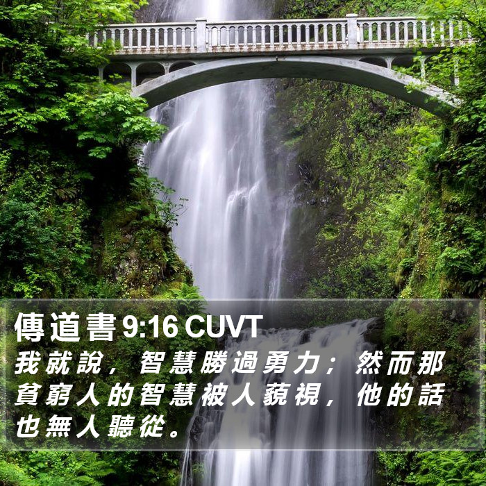 傳 道 書 9:16 CUVT Bible Study