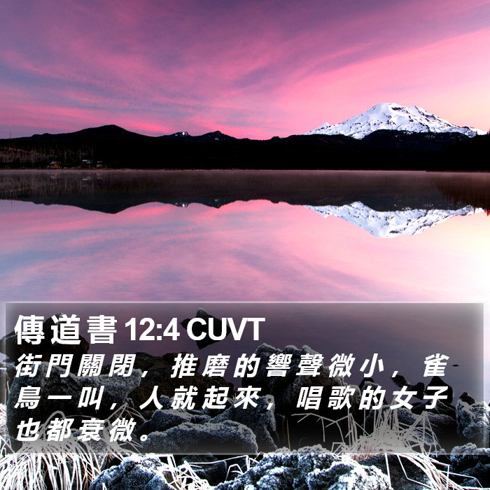 傳 道 書 12:4 CUVT Bible Study