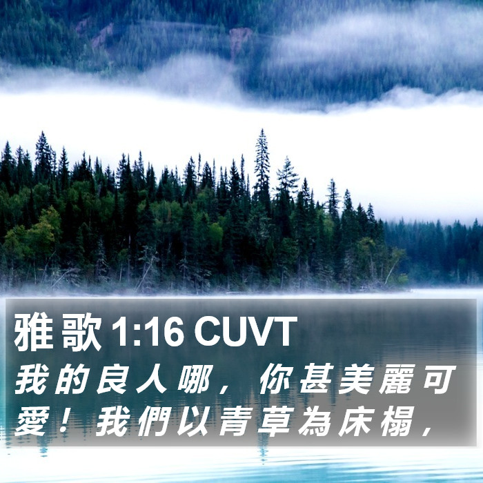 雅 歌 1:16 CUVT Bible Study