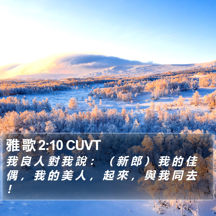 雅 歌 2:10 CUVT Bible Study