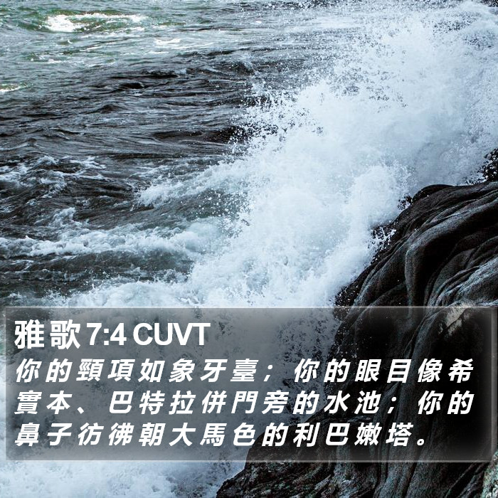雅 歌 7:4 CUVT Bible Study