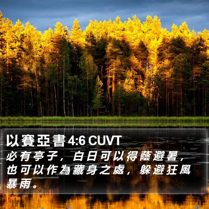 以 賽 亞 書 4:6 CUVT Bible Study