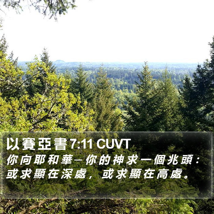 以 賽 亞 書 7:11 CUVT Bible Study