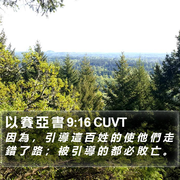 以 賽 亞 書 9:16 CUVT Bible Study