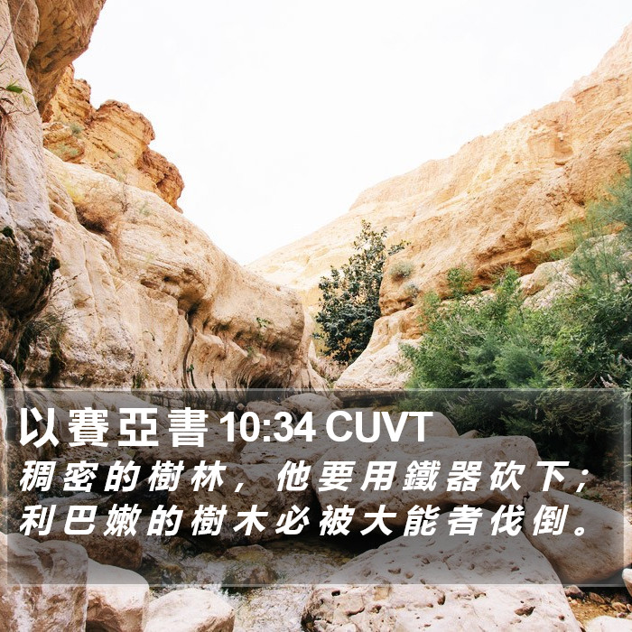 以 賽 亞 書 10:34 CUVT Bible Study
