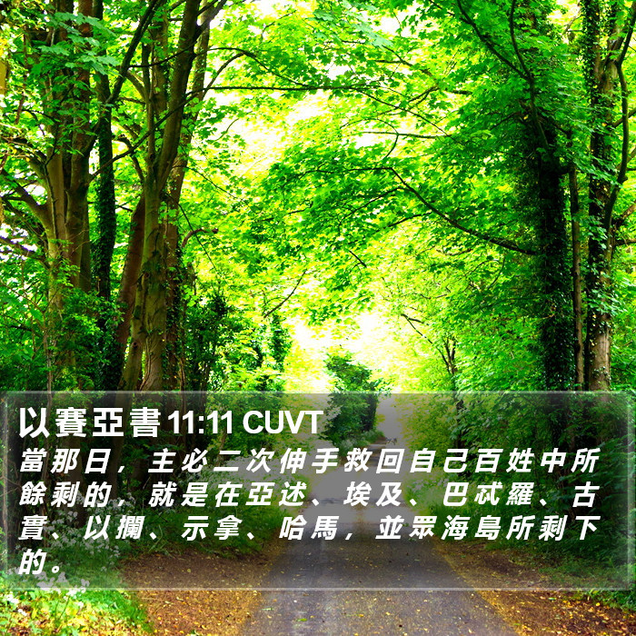 以 賽 亞 書 11:11 CUVT Bible Study