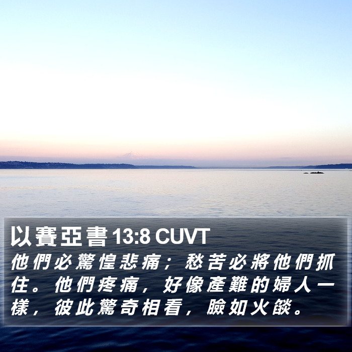 以 賽 亞 書 13:8 CUVT Bible Study