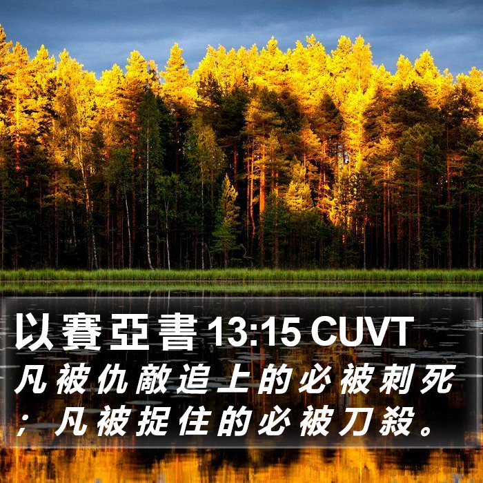 以 賽 亞 書 13:15 CUVT Bible Study