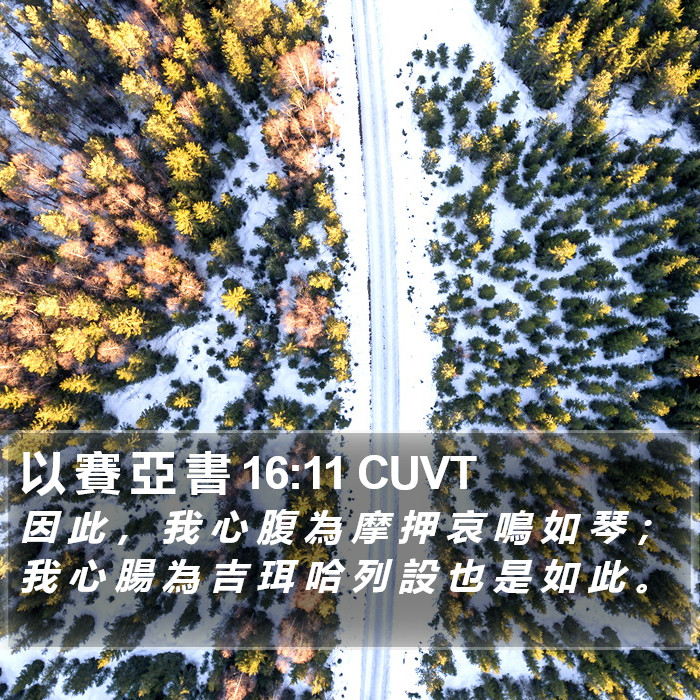 以 賽 亞 書 16:11 CUVT Bible Study