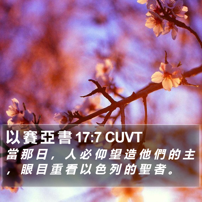 以 賽 亞 書 17:7 CUVT Bible Study