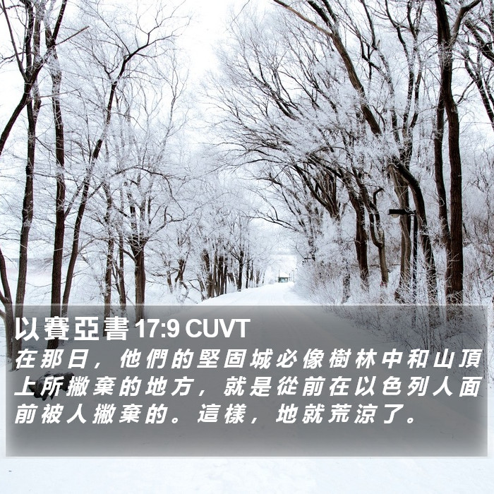 以 賽 亞 書 17:9 CUVT Bible Study