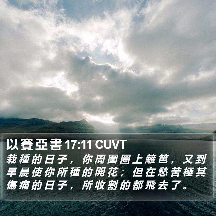 以 賽 亞 書 17:11 CUVT Bible Study