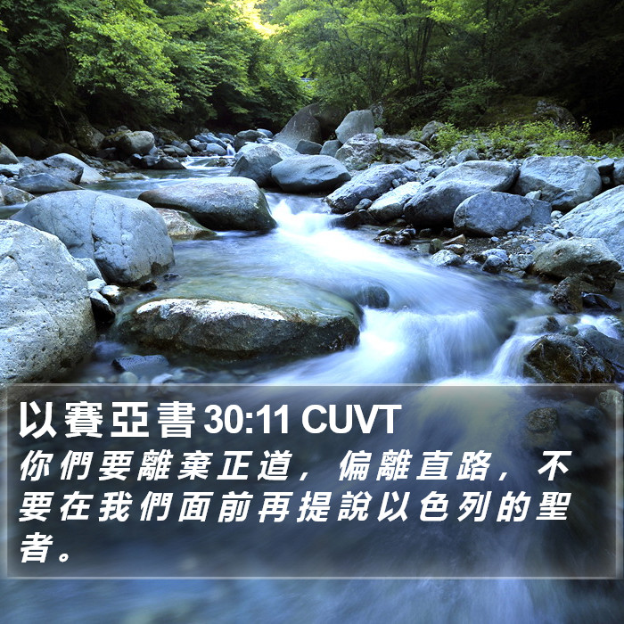 以 賽 亞 書 30:11 CUVT Bible Study