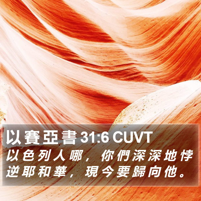 以 賽 亞 書 31:6 CUVT Bible Study