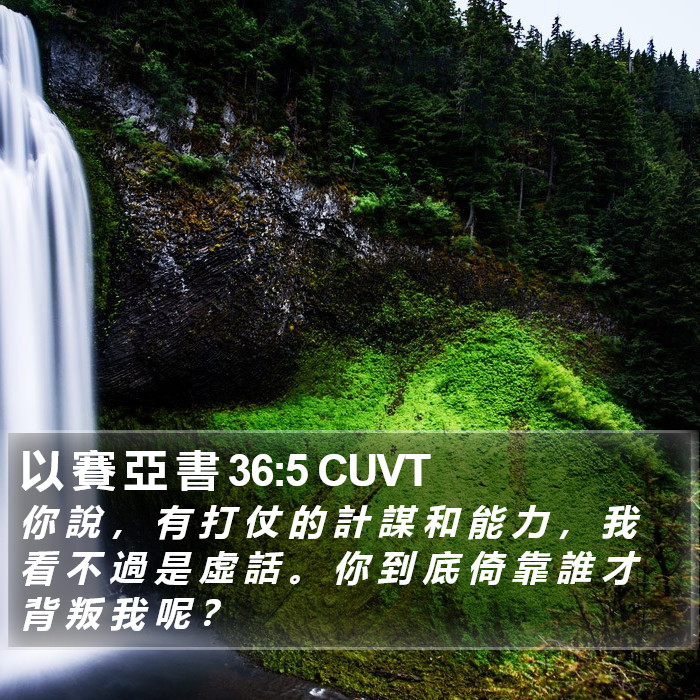 以 賽 亞 書 36:5 CUVT Bible Study