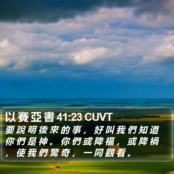 以 賽 亞 書 41:23 CUVT Bible Study