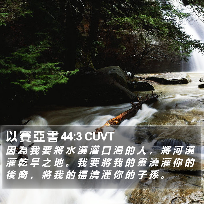 以 賽 亞 書 44:3 CUVT Bible Study