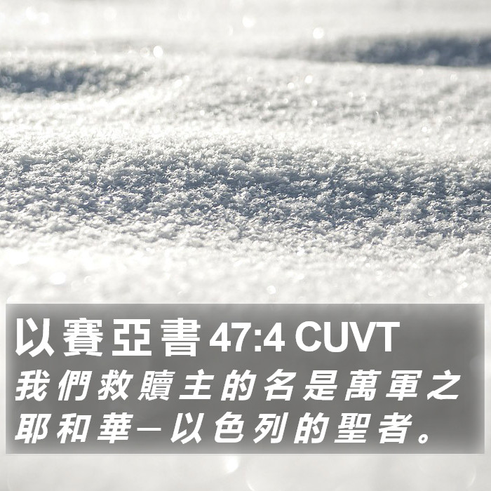 以 賽 亞 書 47:4 CUVT Bible Study