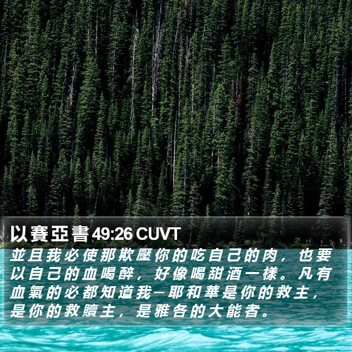 以 賽 亞 書 49:26 CUVT Bible Study