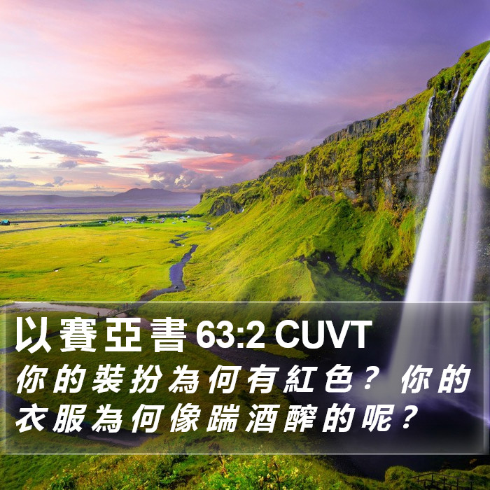 以 賽 亞 書 63:2 CUVT Bible Study