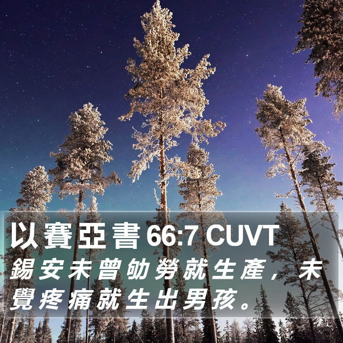 以 賽 亞 書 66:7 CUVT Bible Study