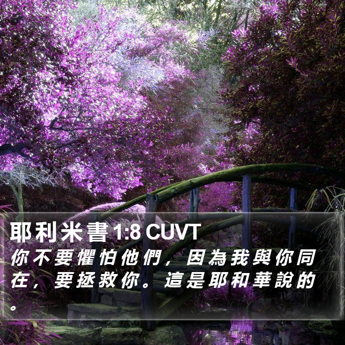 耶 利 米 書 1:8 CUVT Bible Study