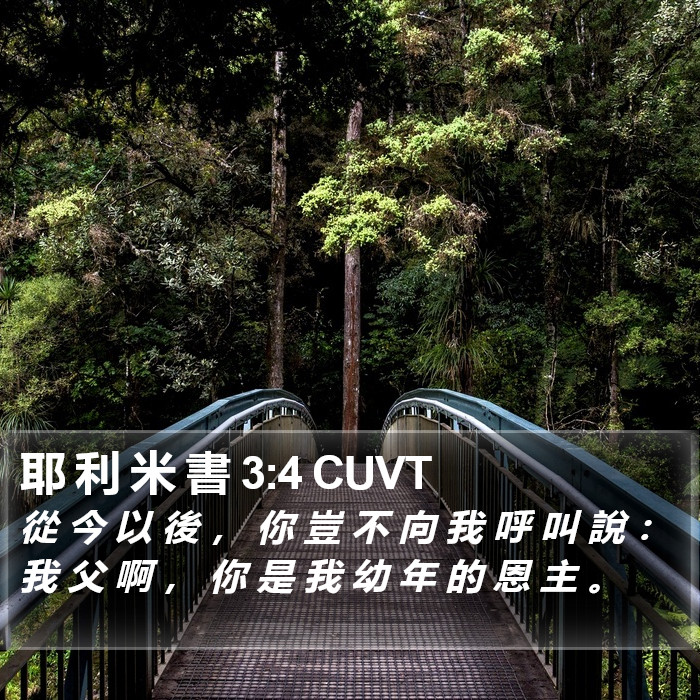 耶 利 米 書 3:4 CUVT Bible Study