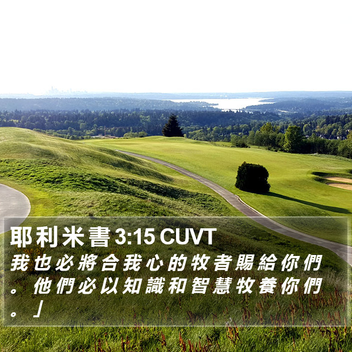 耶 利 米 書 3:15 CUVT Bible Study